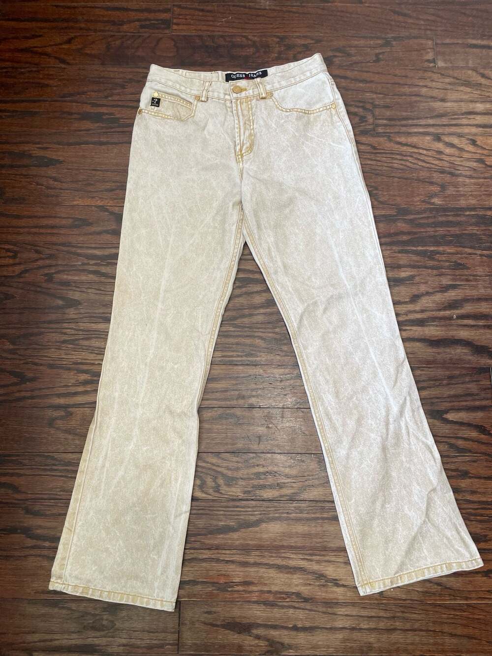 Vintage Guess Jeans Low Rider Gold Acid Wash Jeans Size 28